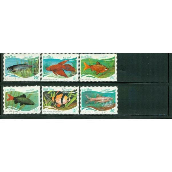 Vietnam Fishes , 6 stamps Lot 3 - Vietnam Fishes , 6 stamps Lot 3