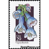 United States of America 1992 Virginia Bluebell (Mertensia virginica)