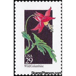 United States of America 1992 Wild Columbine (Aquilegia canadensis)