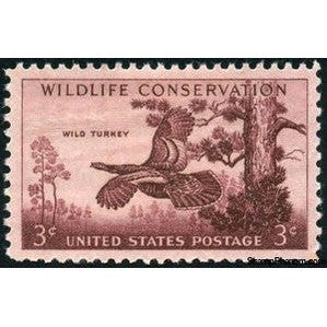 United States of America 1956 Wild Turkey (Meleagris gallopavo)