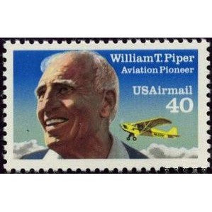 United States of America 1993 William T. Piper, Aircraft Manufacturer with his Piper Cub