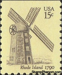 United States of America 1980 Windmills: Rhode Island 1790 - top imperf
