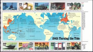 United States of America 1993 World War II: 1943 Souvenir Sheet