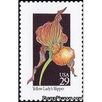 United States of America 1992 Yellow Lady's Slipper (Cypripedium parviflorum)