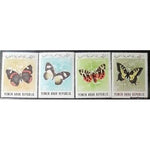 Yemen Butterflies, 4 stamps-Stamps-Yemen-StampPhenom