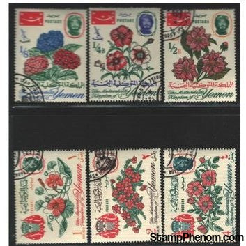 Yemen Flowers , 6 stamps