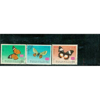 Yemen Butterflies Lot 2 , 3 stamps