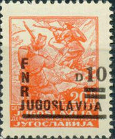 Yugoslavia 1949 Stamps of 1945 and 1947 Overprinted or Surcharged-Stamps-Yugoslavia-StampPhenom