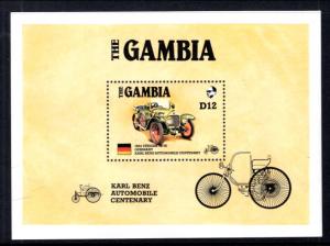 Gambia 629 Car Souvenir Sheet MNH VF