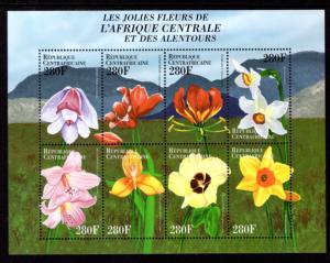 Central African Republic 1309 Flowers Souvenir Sheet MNH VF