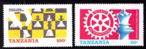 Tanzania 304-305 Chess,Rotary MNH VF