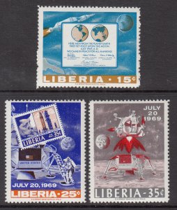 Liberia 499-501 Space MNH