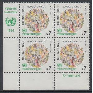 UN Vienna 39 Inscription Plate Block MNH VF