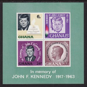 Ghana 239a John F Kennedy Souvenir Sheet MNH VF