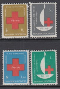 Indonesia 600-603 Red Cross MNH VF