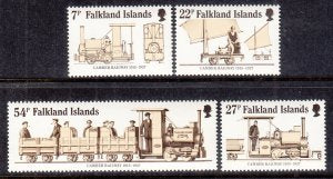 Falkland Islands 416-419 Trains MNH VF