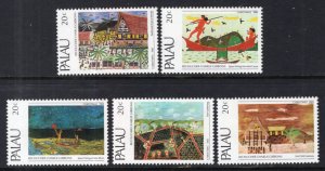 Palau 28-32 Children's Paintings Singles MNH VF