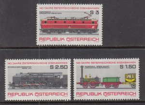 Austria 1067-1069 Trains MNH VF