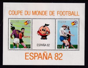 Zaire 1027 Soccer Souvenir Sheet MNH VF