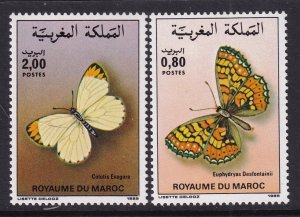 Morocco 610-611 Butterflies MNH VF