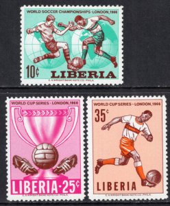 Liberia 444-446 Soccer MNH VF