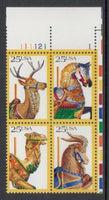 US 2393a Carousel Animals Plate Block MNH VF