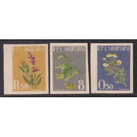 Albania 613-615 Flowers Imperfs MNH VF