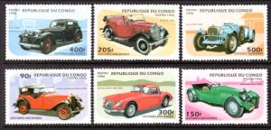 Congo Peoples Republic 1089-1094 Cars MNH VF