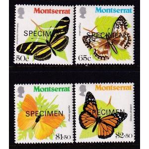 Montserrat 441-444 Butterflies Specimens MNH VF