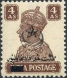 Bahawalpur 1947 King George VI wearing Imperial Crown of India - overprinted-Bahawalpur-StampPhenom
