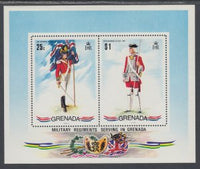 Grenada 433a Military Uniforms Souvenir Sheet MNH VF