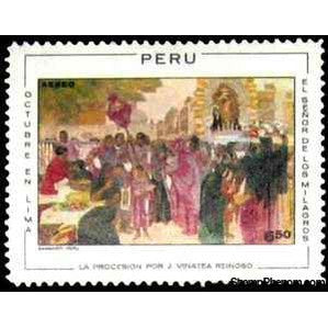 Peru 1970 Oktoberfest - JosÃ© Sabogal: The Procession-Peru-StampPhenom