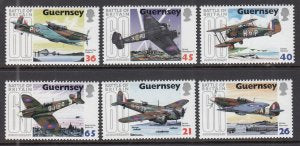 Guernsey 713-718 Airplanes MNH VF