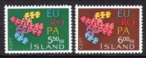 Iceland 340-341 MNH VF