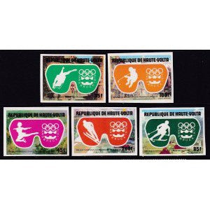 Burkina Faso 384-386,C25-C26 Winter Olympics Imperfs MNH VF