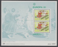 Madeira 74a Europa Souvenir Sheet MNH VF