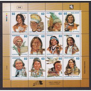 Marshall Islands 699 Indians Souvenir Sheet MNH VF