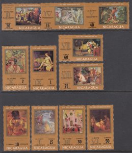 Nicaragua 890-898,C776-C777 Paintings MNH VF