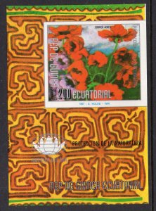 Equatorial Guinea 76160 Flowers Souvenir Sheet MNH VF