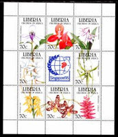 Liberia 1186 Flowers Orchids Souvenir Sheet MNH VF