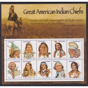 Gambia 3001 Indians Souvenir Sheet MNH VF