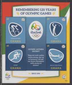 Ghana 2920 Olympics Souvenir Sheet MNH VF