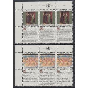 UN Geneva 209-210 Inscription Plate Block MNH VF