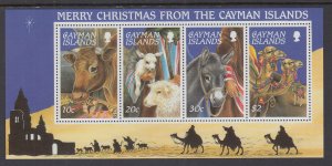 Cayman Islands 713a Christmas Souvenir Sheet MNH VF