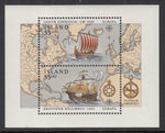 Iceland 751 Ships Map Souvenir Sheet MNH VF