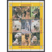 Niger 1009 Dogs Souvenir Sheet MNH VF