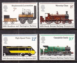 Great Britain 749-752 Trains MNH VF