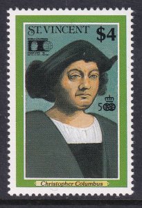 St Vincent 1636 Columbus MNH VF