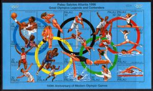 Palau 401 Olympics Souvenir Sheet MNH VF