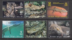 British Virgin Islands 972-977 Reptiles MNH VF